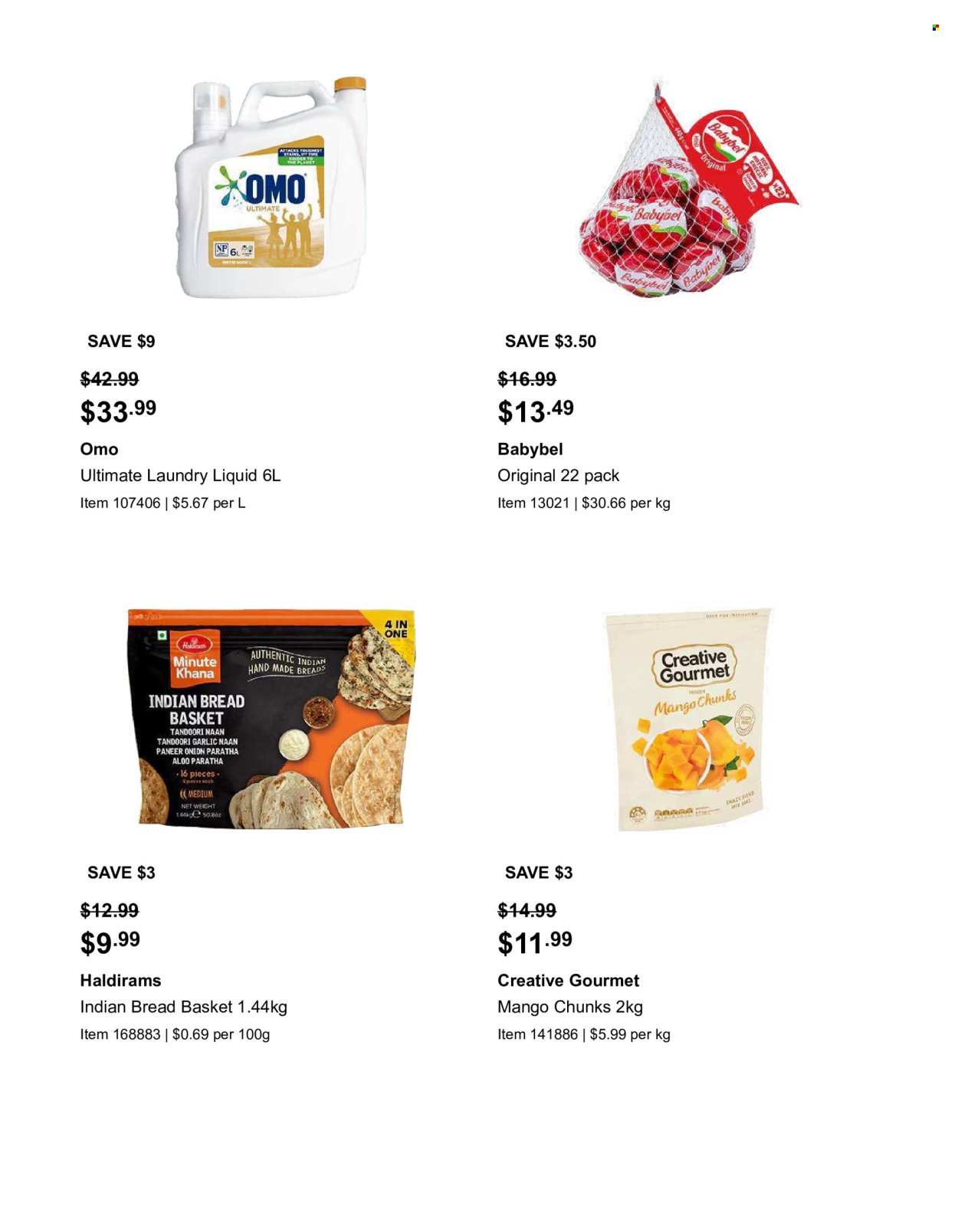 thumbnail - Costco Catalogue - 15 Apr 2024 - 12 May 2024 - Sales products - garlic, Omo, laundry detergent, basket, bread basket. Page 4.