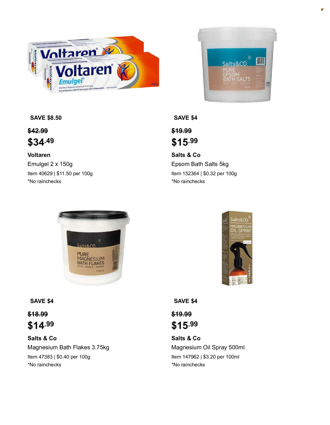 thumbnail - Costco Catalogue - 15 Apr 2024 - 12 May 2024 - Sales products - Boost, bath product, bath salt, magnesium, Voltaren, pain therapy. Page 11.