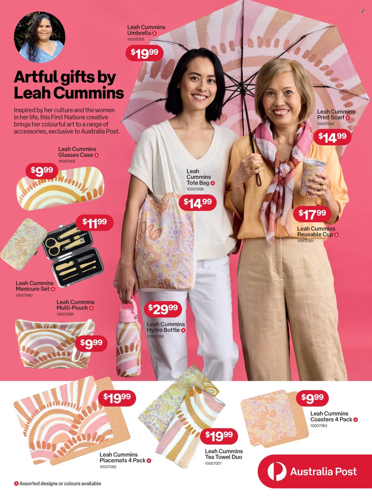 thumbnail - Australia Post Catalogue - 15 Apr 2024 - 12 May 2024 - Sales products - cup, coasters, bag, tea towels, placemat. Page 16.