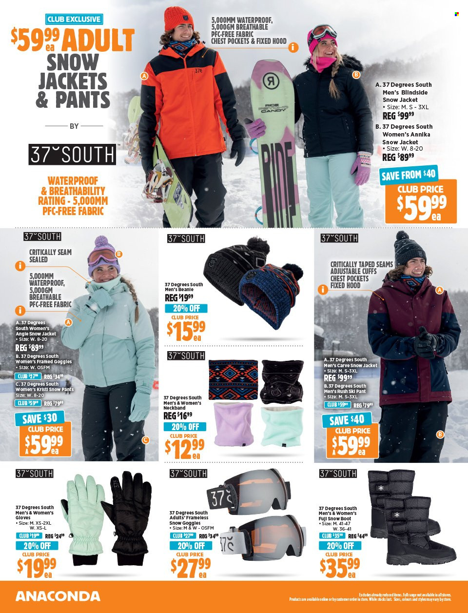 thumbnail - Anaconda Catalogue - 15 Apr 2024 - 5 May 2024 - Sales products - boots, Candy, jacket, pants, gloves. Page 2.