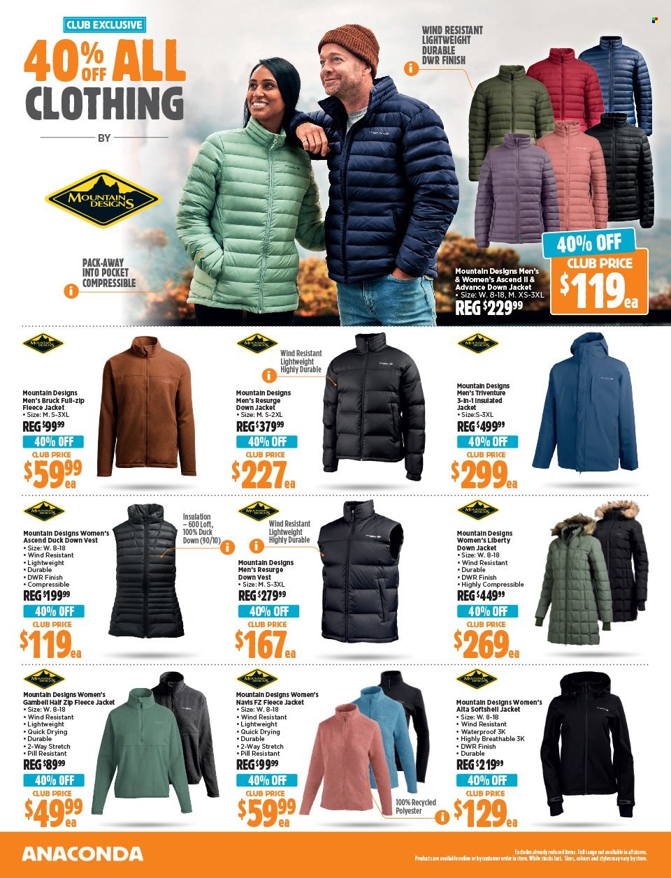 thumbnail - Anaconda Catalogue - 15 Apr 2024 - 5 May 2024 - Sales products - jacket, vest. Page 14.