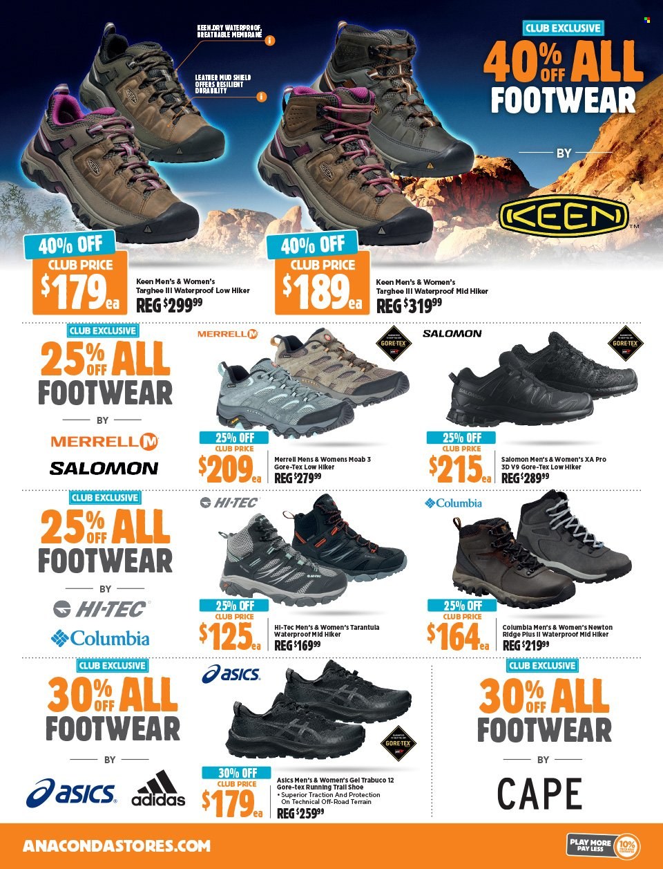 thumbnail - Anaconda Catalogue - 15 Apr 2024 - 5 May 2024 - Sales products - Adidas, Asics, Columbia, Salomon, shoes, HI-TEC. Page 21.