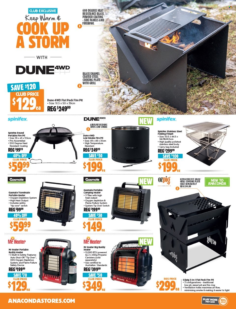 thumbnail - Anaconda Catalogue - 15 Apr 2024 - 5 May 2024 - Sales products - carry bag, heater, fire bowl. Page 29.