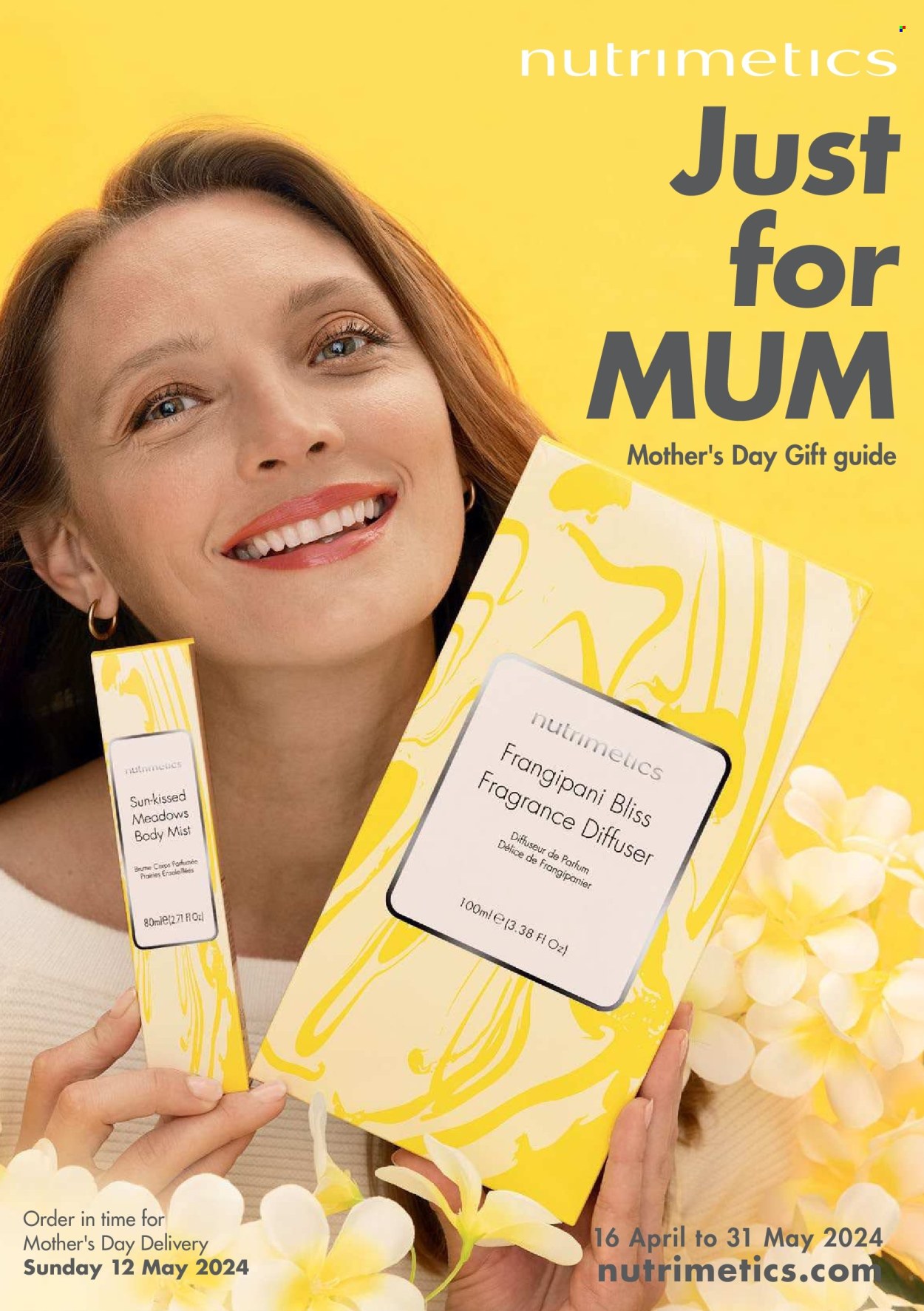 thumbnail - Nutrimetics Catalogue - 16 Apr 2024 - 31 May 2024 - Sales products - Nutrimetics, body mist, eau de parfum, fragrance, Mum. Page 1.