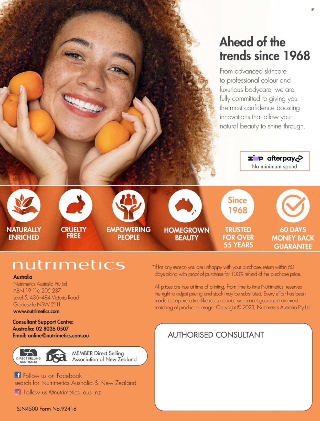 thumbnail - Nutrimetics Catalogue - 1 Apr 2024 - 30 Jun 2024 - Sales products - body care, Nutrimetics. Page 40.