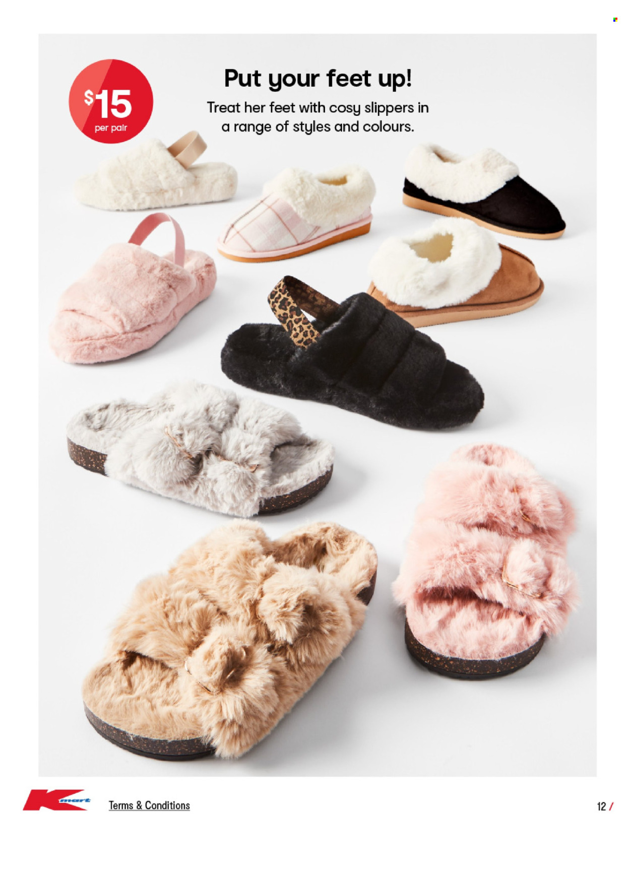 thumbnail - Kmart Catalogue - 18 Apr 2024 - 12 May 2024 - Sales products - slippers. Page 12.