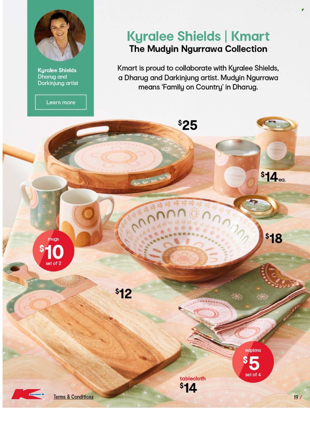 thumbnail - Kmart Catalogue - 18 Apr 2024 - 12 May 2024 - Sales products - mug, tablecloth, napkins. Page 19.