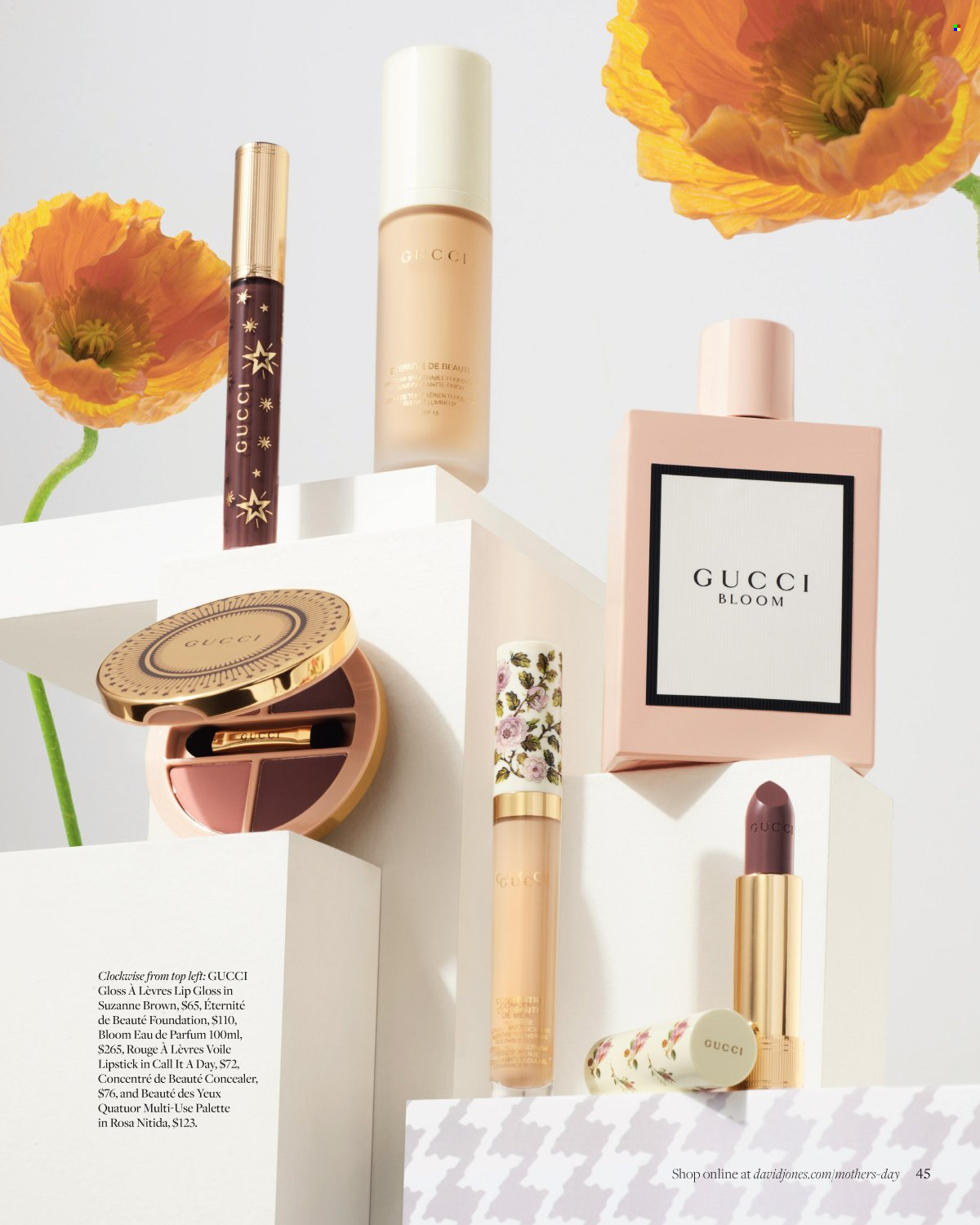 thumbnail - David Jones Catalogue - Sales products - Gucci, Palette, eau de parfum. Page 45.