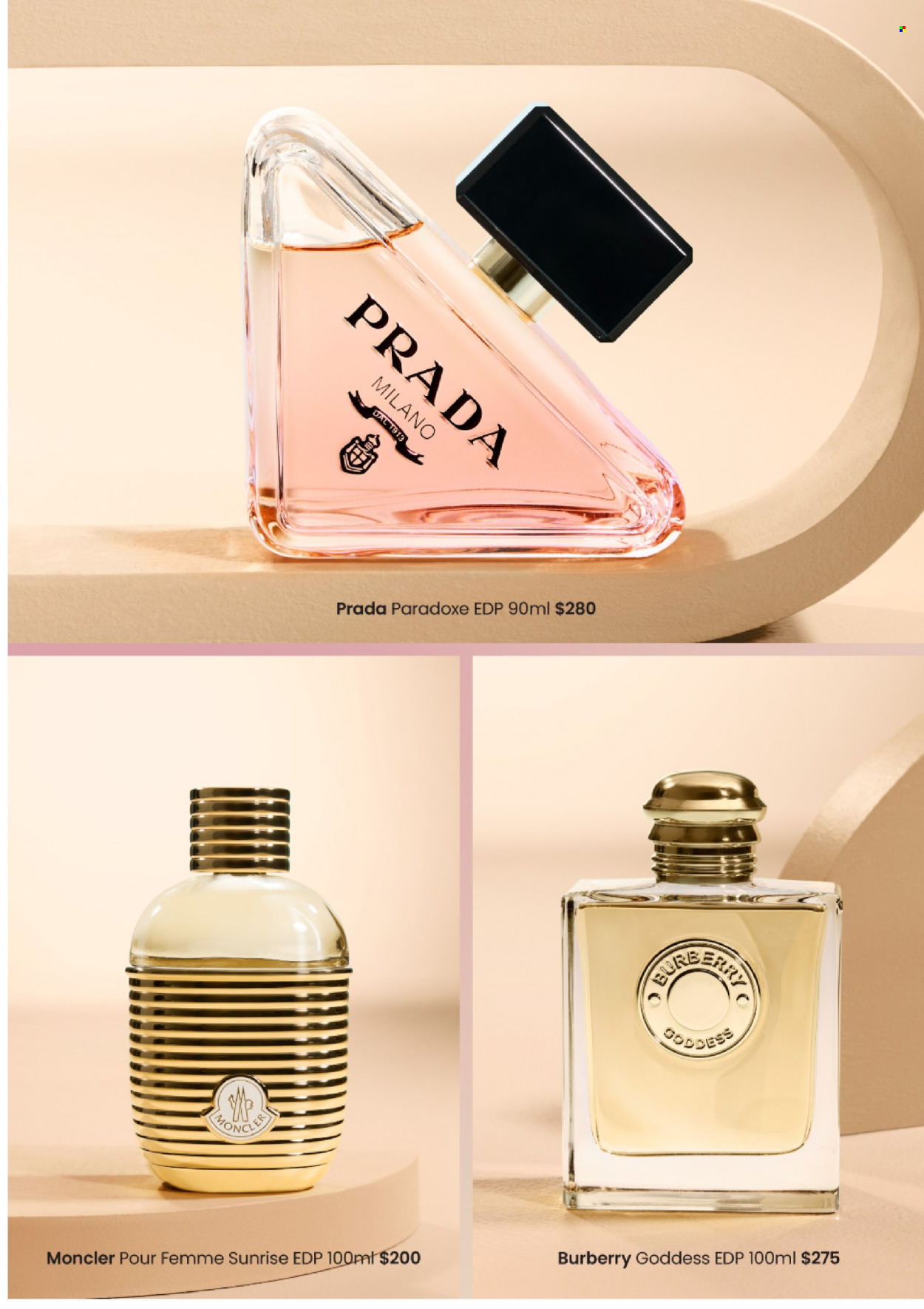thumbnail - Myer Catalogue - Sales products - Burberry, eau de parfum, gift set, Prada. Page 8.