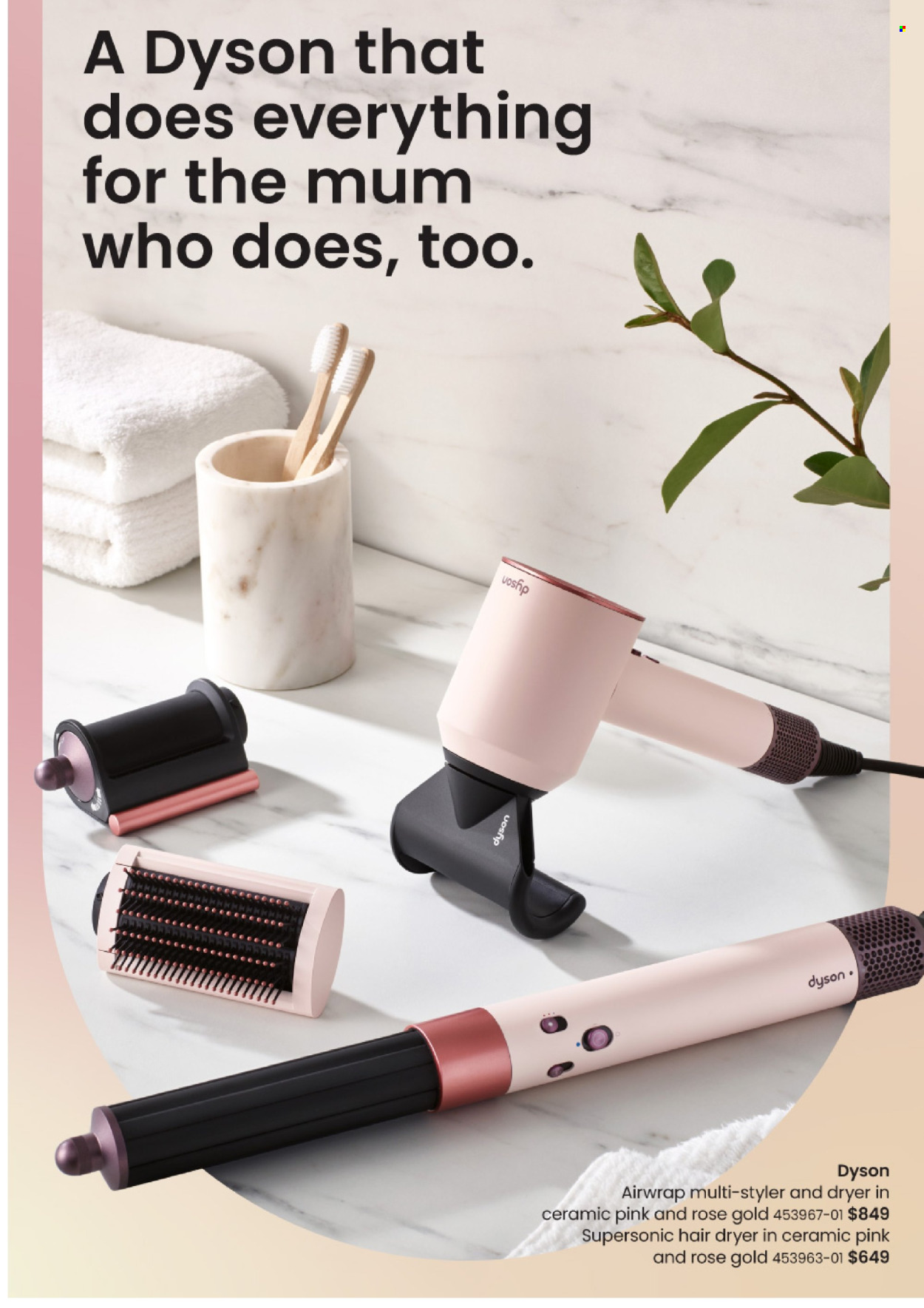 thumbnail - Myer Catalogue - Sales products - Mum, Dyson, hair dryer. Page 40.
