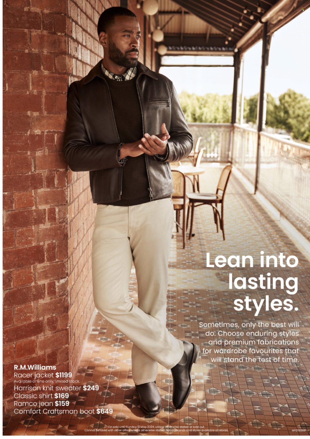 thumbnail - Myer Catalogue - Sales products - boots, jacket, shirt, sweater. Page 16.