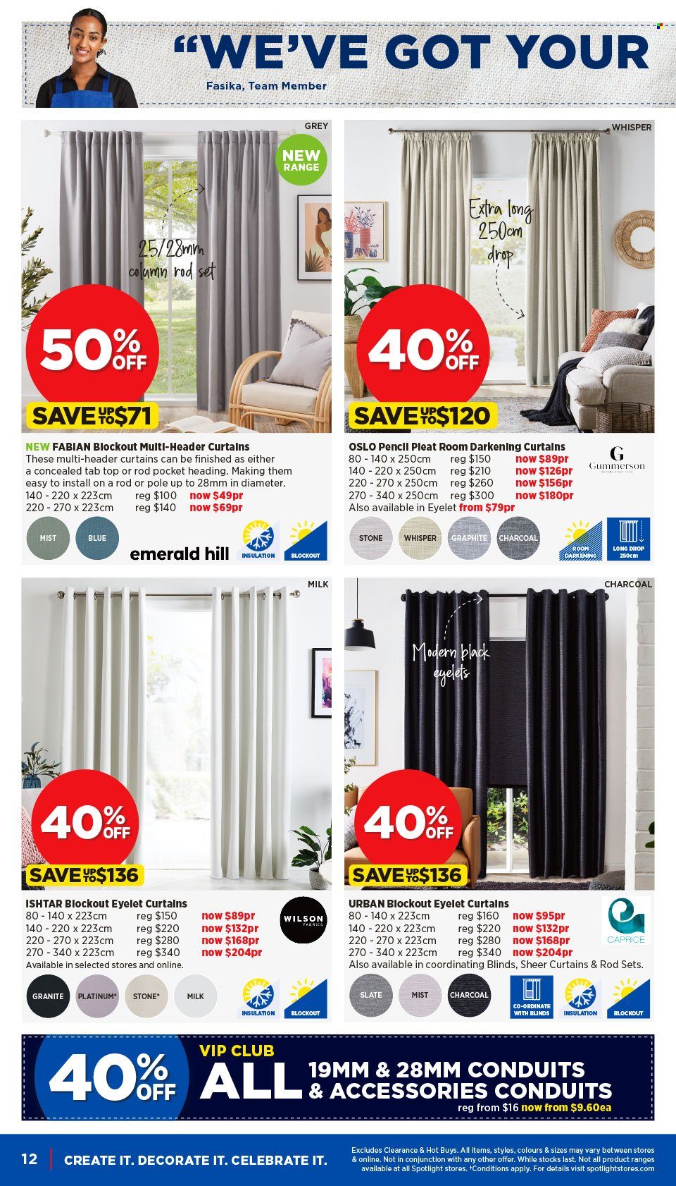 thumbnail - Spotlight Catalogue - 24 Apr 2024 - 5 May 2024 - Sales products - pencil, curtain, blinds. Page 12.