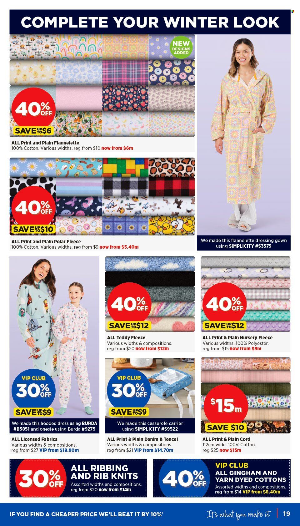 thumbnail - Spotlight Catalogue - 24 Apr 2024 - 5 May 2024 - Sales products - casserole, knitting wool, dressing gown, teddy. Page 19.