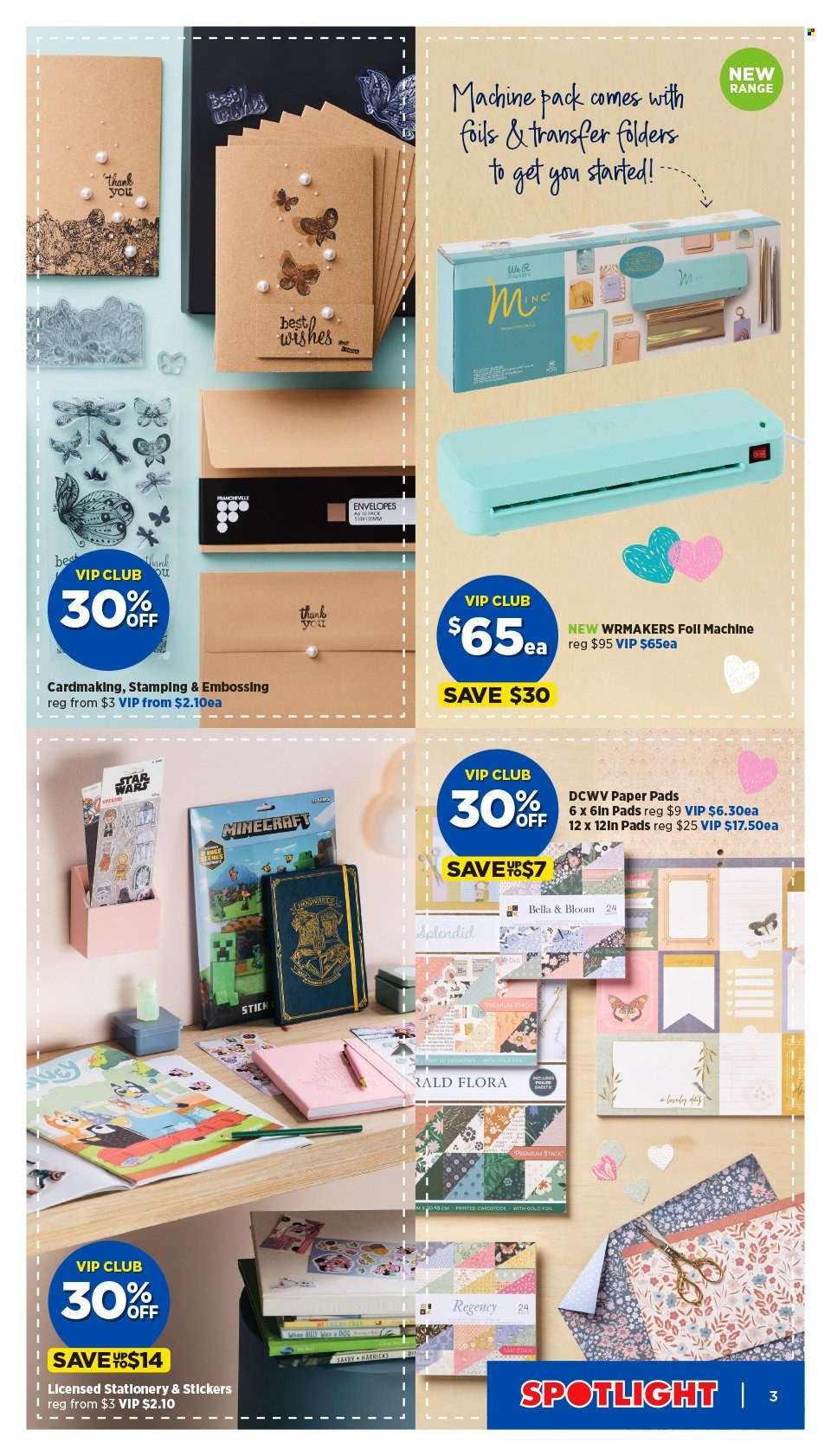 thumbnail - Spotlight Catalogue - 24 Apr 2024 - 5 May 2024 - Sales products - sticker, paper, stationery product, folder, envelope, sketch pad, Star Wars, spotlight. Page 3.