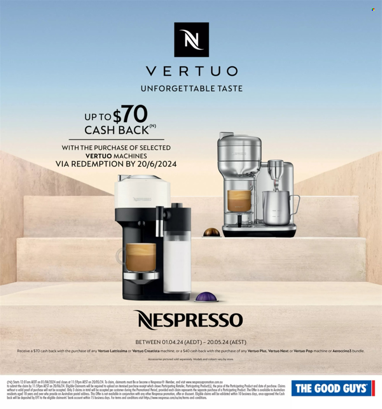 thumbnail - The Good Guys Catalogue - 22 Apr 2024 - 12 May 2024 - Sales products - Nespresso. Page 7.