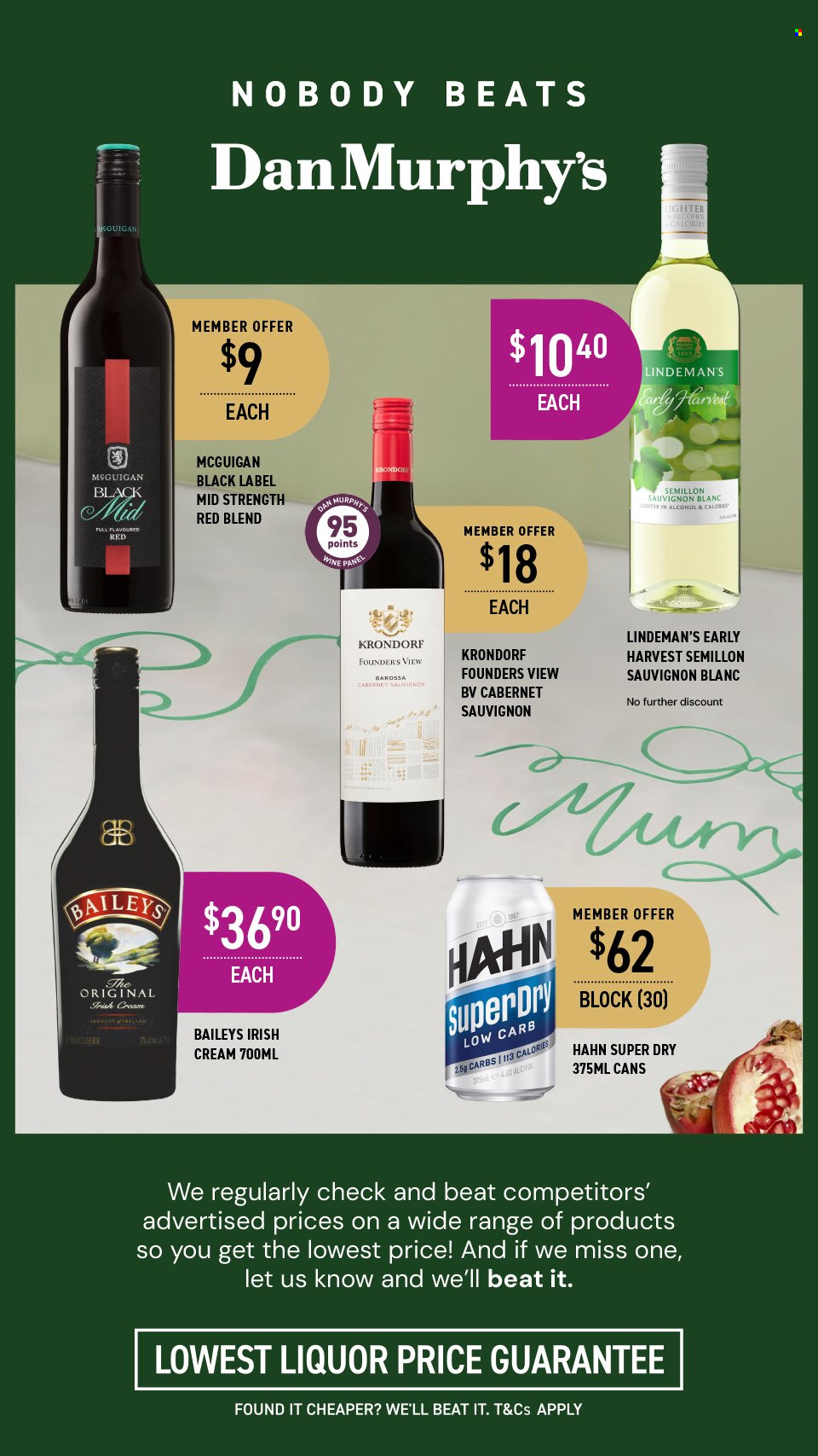 thumbnail - Dan Murphy's Catalogue - 25 Apr 2024 - 8 May 2024 - Sales products - Cabernet Sauvignon, red wine, white wine, wine, alcohol, Sauvignon Blanc, liqueur, irish cream, Baileys, liquor, Hahn. Page 2.