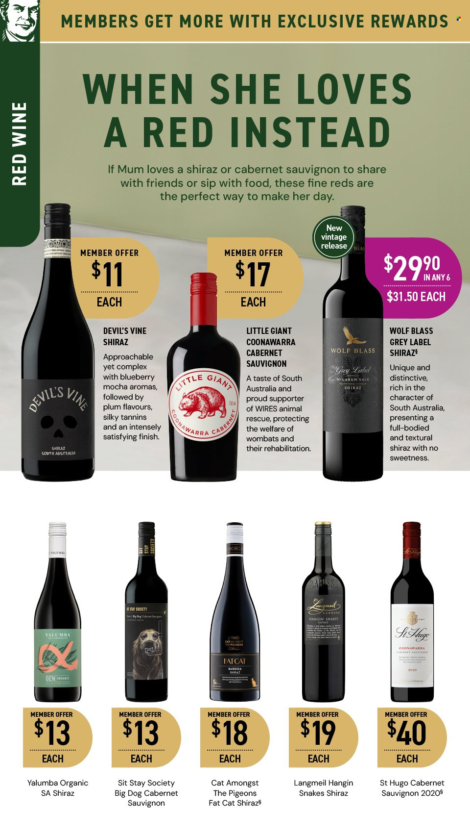 thumbnail - Dan Murphy's Catalogue - 25 Apr 2024 - 8 May 2024 - Sales products - Cabernet Sauvignon, red wine, wine, alcohol, Shiraz. Page 10.