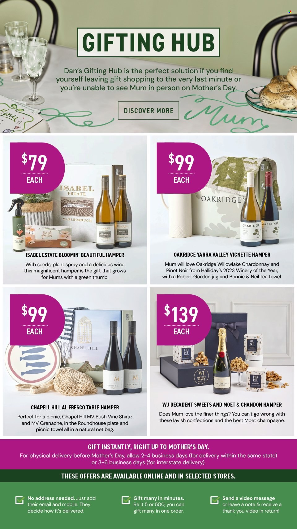 thumbnail - Dan Murphy's Catalogue - 25 Apr 2024 - 8 May 2024 - Sales products - red wine, sparkling wine, white wine, champagne, Chardonnay, wine, Moët & Chandon, alcohol, Grenache. Page 13.