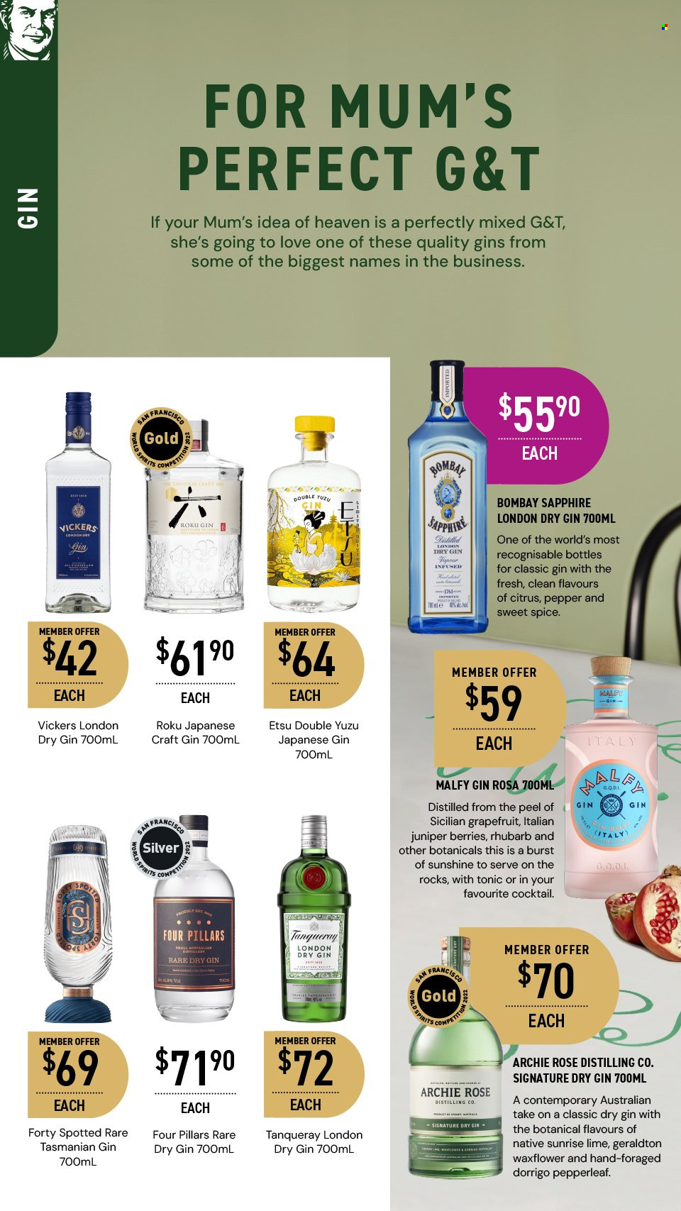 thumbnail - Dan Murphy's Catalogue - 25 Apr 2024 - 8 May 2024 - Sales products - cocktail, alcohol, gin, japanese gin. Page 18.
