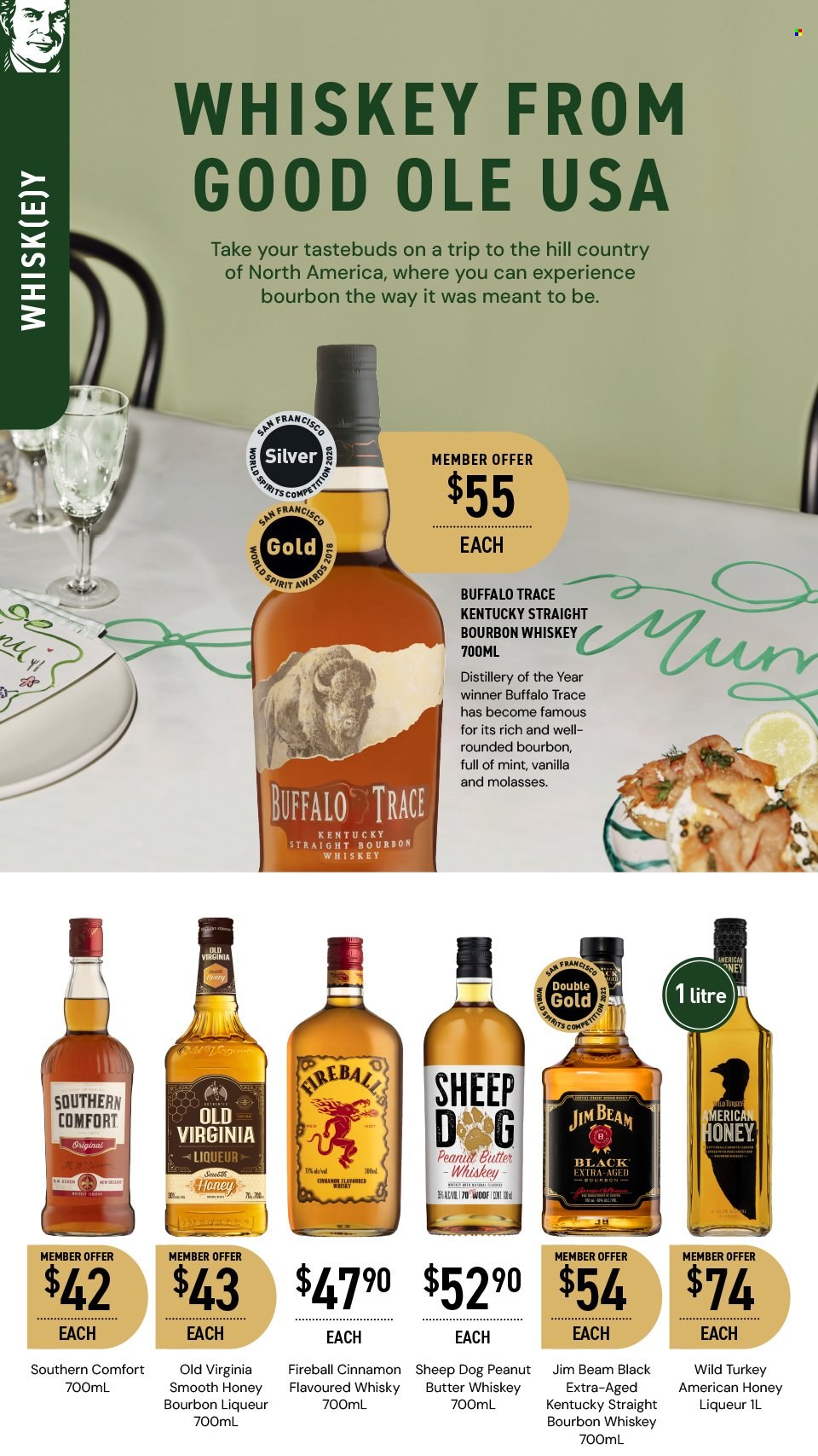 thumbnail - Dan Murphy's Catalogue - 25 Apr 2024 - 8 May 2024 - Sales products - alcohol, bourbon, liqueur, whiskey, Jim Beam, bourbon whiskey, whisky, spirit. Page 20.