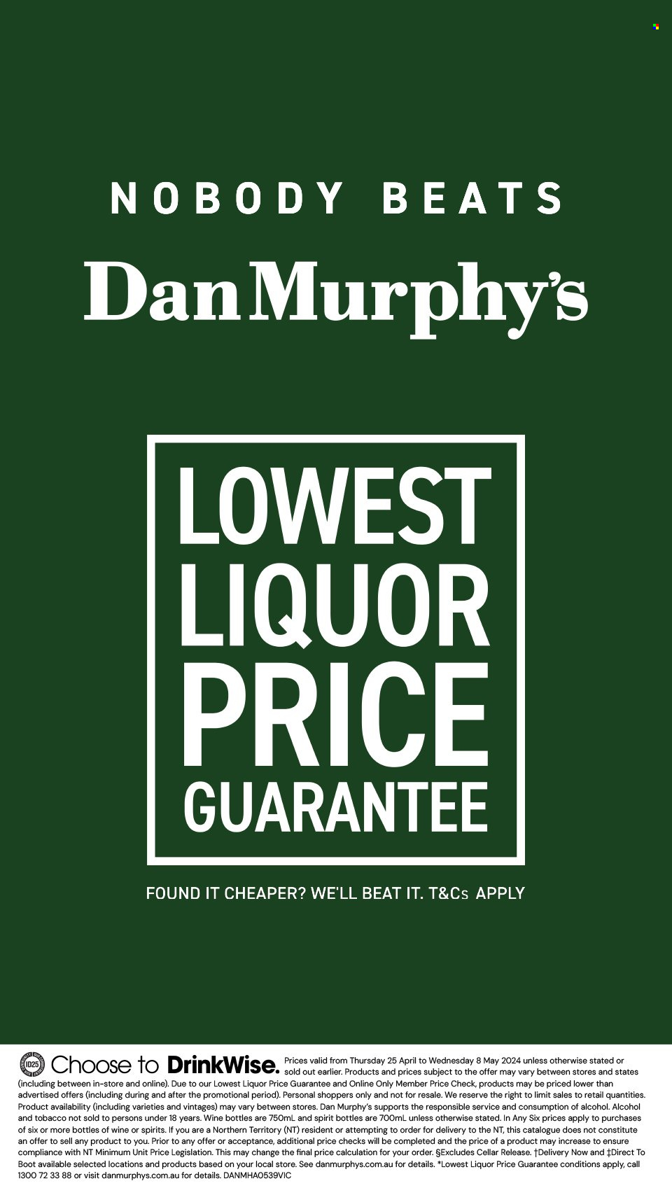 thumbnail - Dan Murphy's Catalogue - 25 Apr 2024 - 8 May 2024 - Sales products - liqueur, liquor, spirit. Page 26.