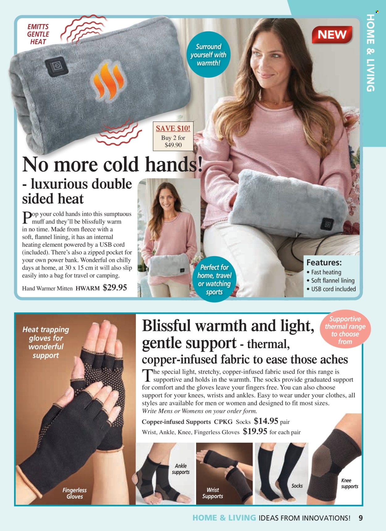 thumbnail - Innovations Catalogue - Sales products - gloves, bag, socks. Page 9.