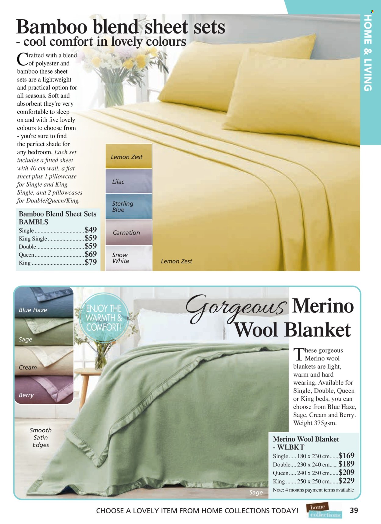 thumbnail - Innovations Catalogue - Sales products - bedding, blanket, pillowcase, wool throw, bed sheet. Page 39.