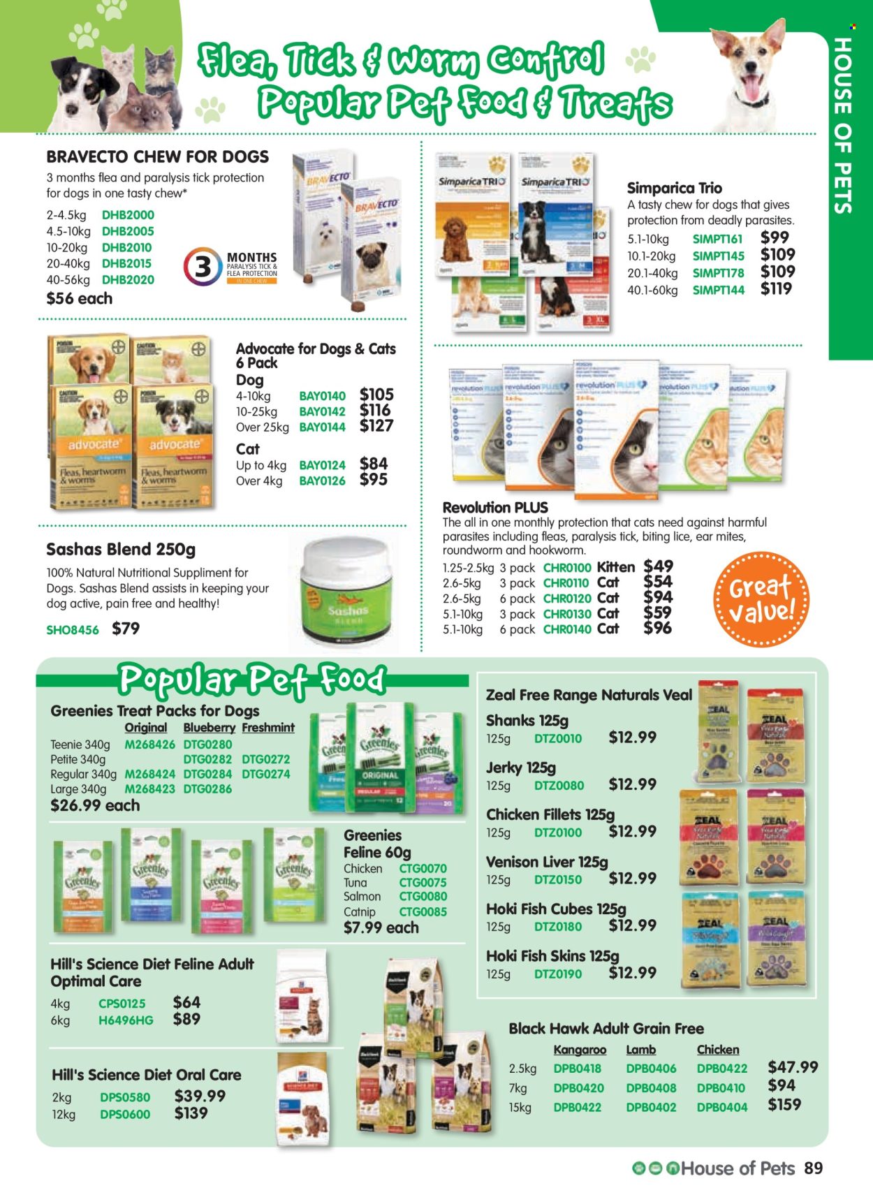 thumbnail - Innovations Catalogue - Sales products - fish, Greenies, animal food, Science Diet, Hill's. Page 89.
