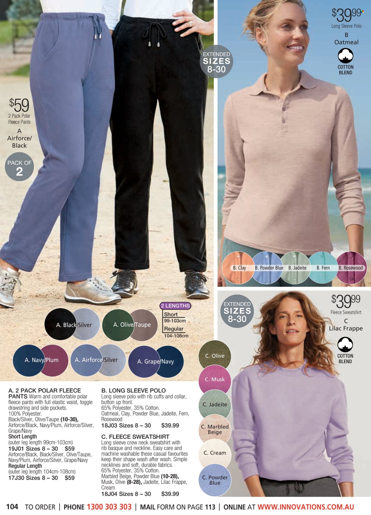 thumbnail - Innovations Catalogue - Sales products - pants, sweatshirt, fleece sweatshirt. Page 104.