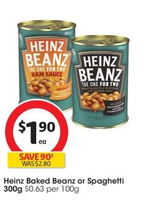 Heinz Baked Beanz or Spaghetti 300g