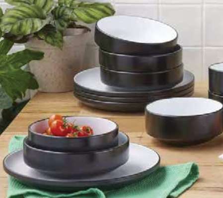 Coles Cook & Dine Obsidian Cereal Bowls, Dinner Plates or Pasta Bowls 2 Pack