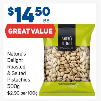 Nature's Delight Roasted & Salted Pistachios