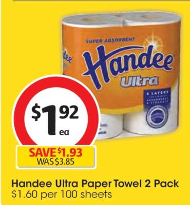 Handee Ultra Paper Towel 2 Pack