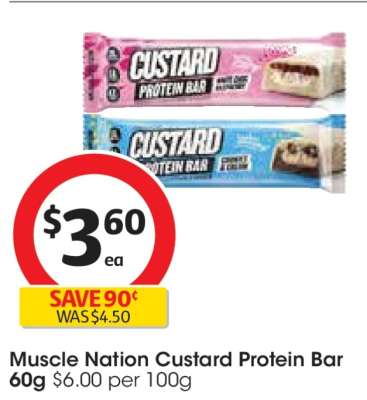 Muscle Nation Custard Protein Bar 60g