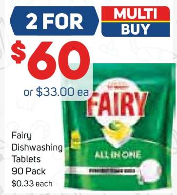 Fairy Dishwashing Tablets 90 Pack