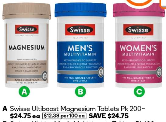 Swisse Ultiboost Magnesium Tablets Pk 200