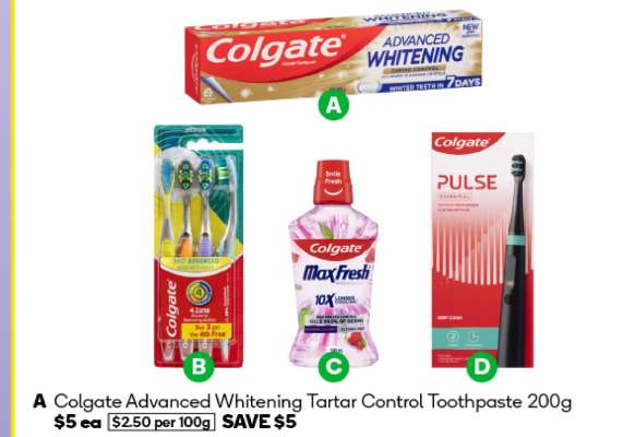 Colgate Advanced Whitening Tartar Control Toothpaste 200g