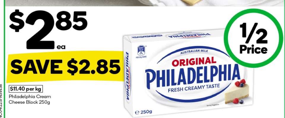 Philadelphia Cream Cheese Block 250g