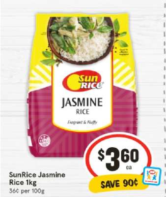 SunRice Jasmine Rice 1kg