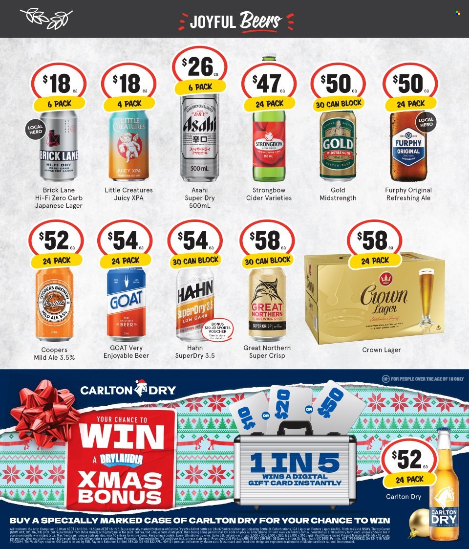 IGA LIQUOR catalogue - 4 Dec 2024 - 17 Dec 2024. Page 1