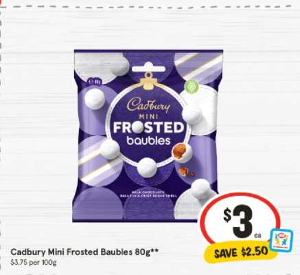 Cadbury Mini Frosted Baubles 80g