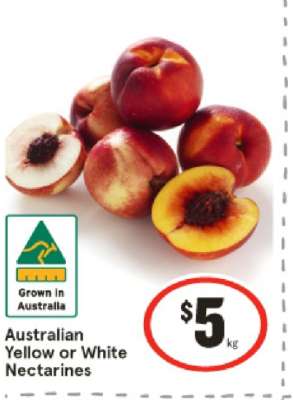 Australian Yellow or White Nectarines