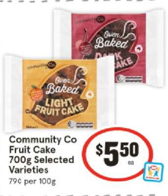 Community Co Fruit Cake 700g Selected Varieties