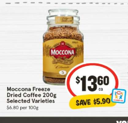 Moccona Freeze Dried Coffee 200g Selected Varieties