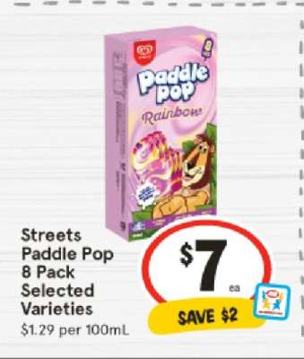 Streets Paddle Pop 8 Pack Selected Varieties