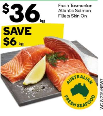 Fresh Tasmanian Atlantic Salmon Fillets Skin On