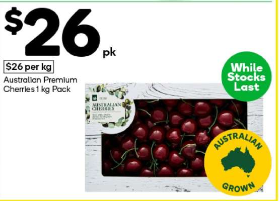 Australian Premium Cherries 1 kg Pack