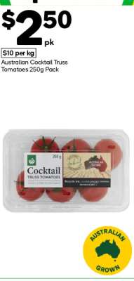 Australian Cocktail Truss Tomatoes 250g Pack