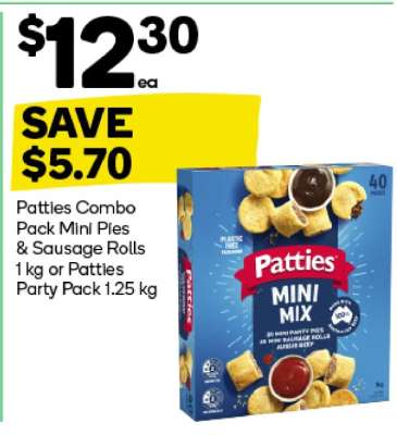 Patties Combo Pack Mini Pies & Sausage Rolls