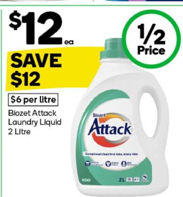 Biozet Attack Laundry Liquid 2 Litre